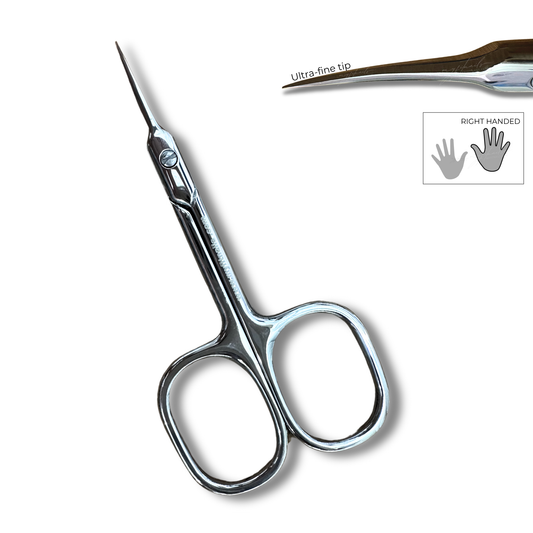 Premium Thin Curved Cuticle Scissors (Right-Handed)