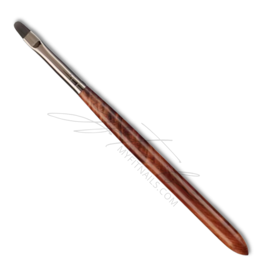 Flat Round Brush - Wood Handle