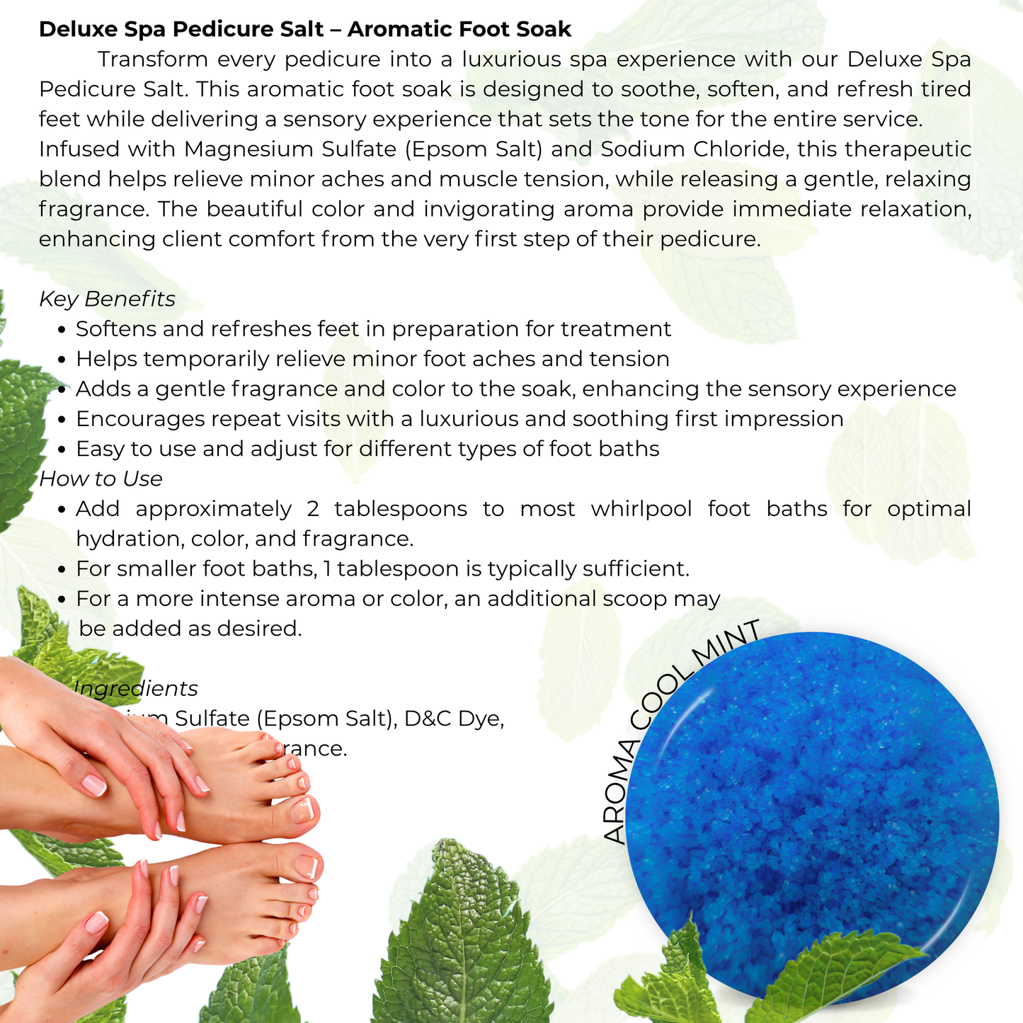 Deluxe Spa Salt - Cool Mint