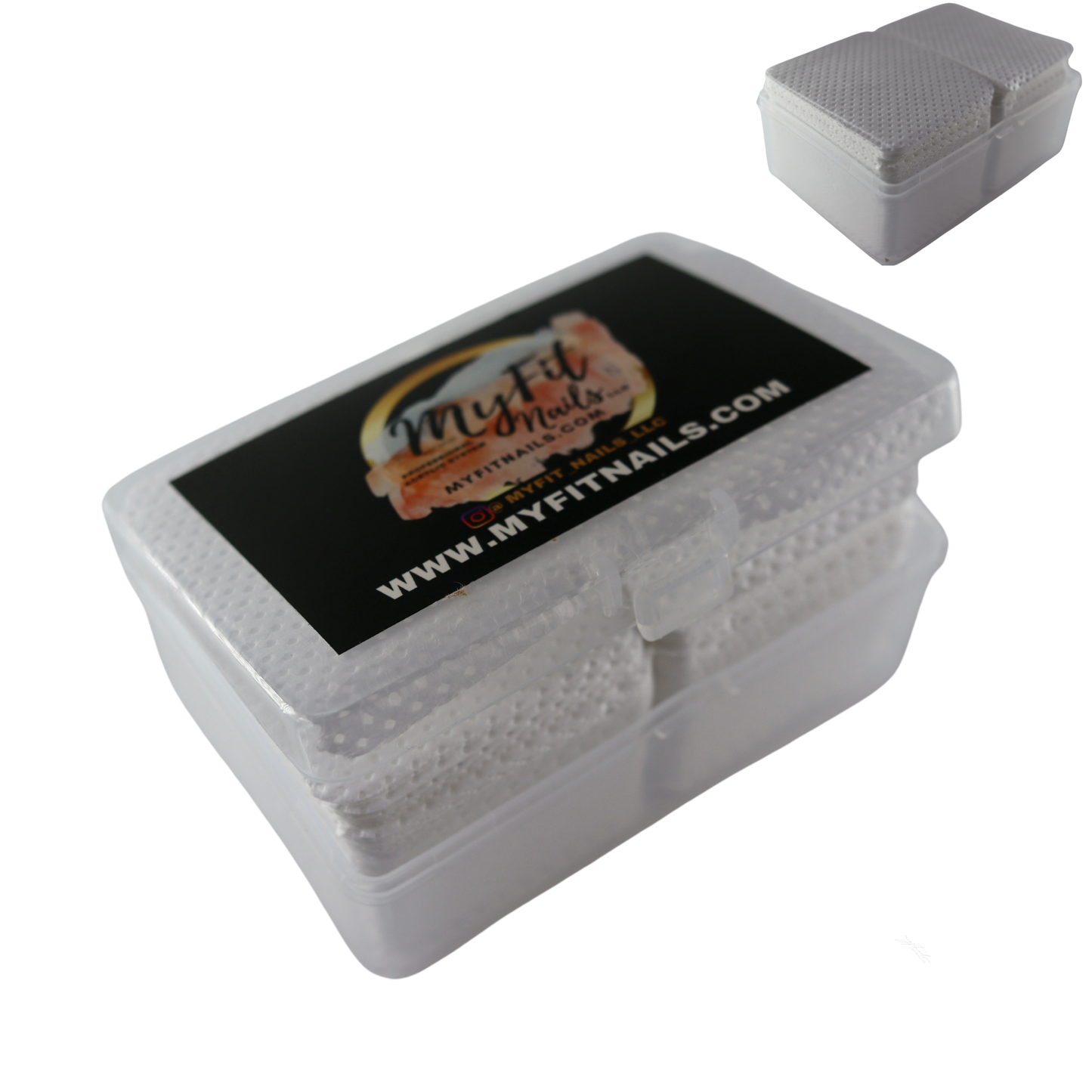 Lint Free Nail Wipes With Container - White - 200 Count