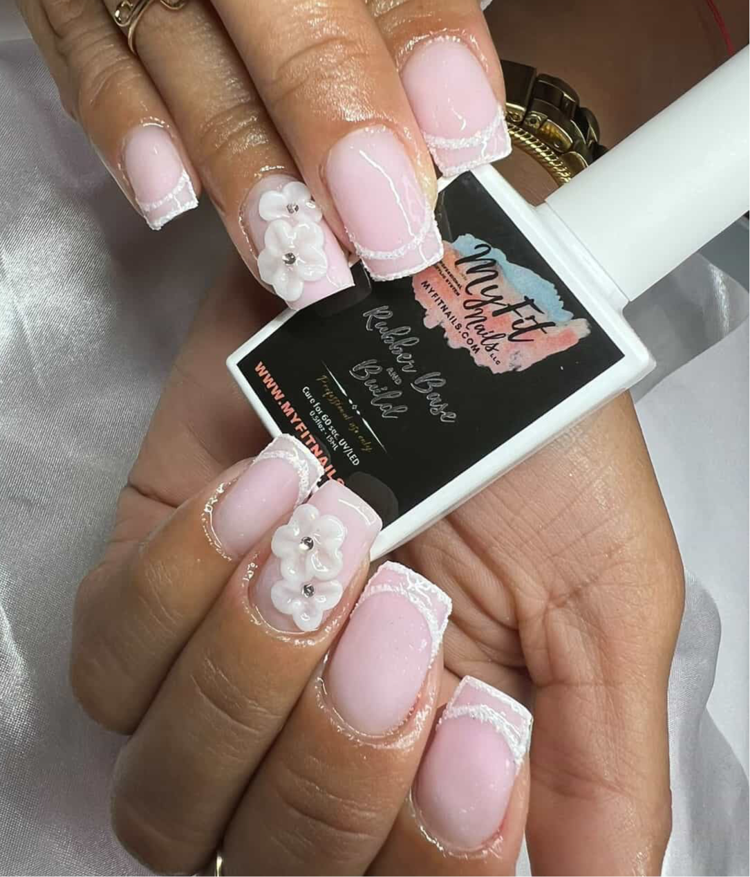 Rubber Base & Build Gel Polish - Snow Pink #6