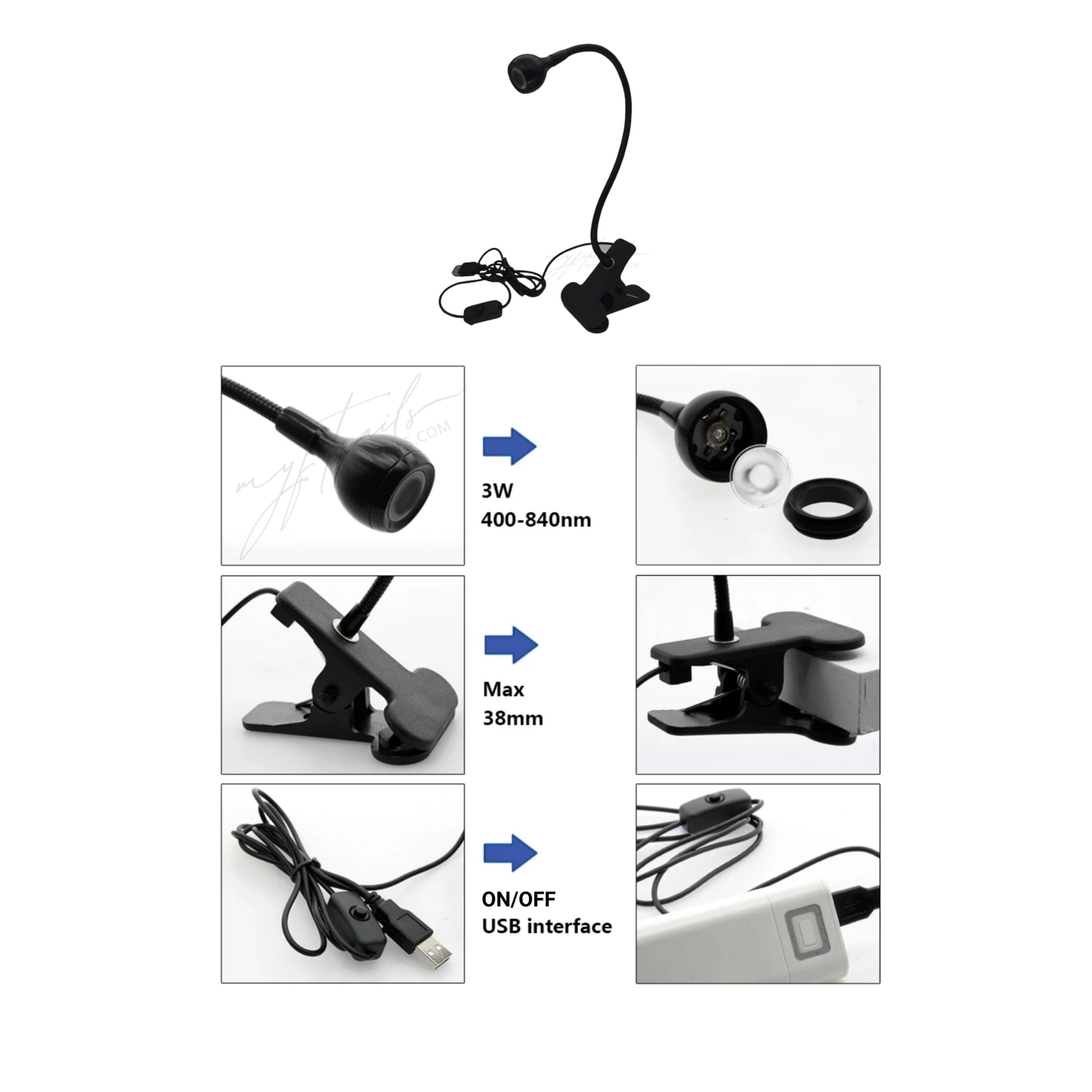 Clamp Lamp (LED/UV)