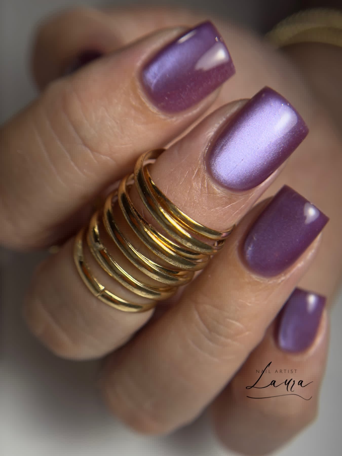 Gel Polish - Pink Galaxy - Cat Eye