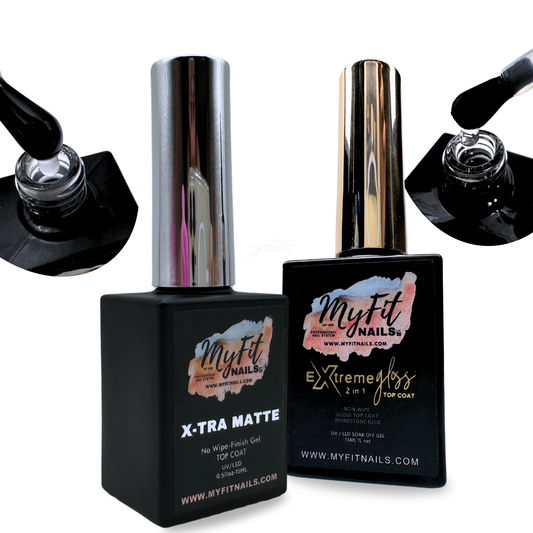 Extreme Finish Duo – Gloss & Matte Gel Top Coats