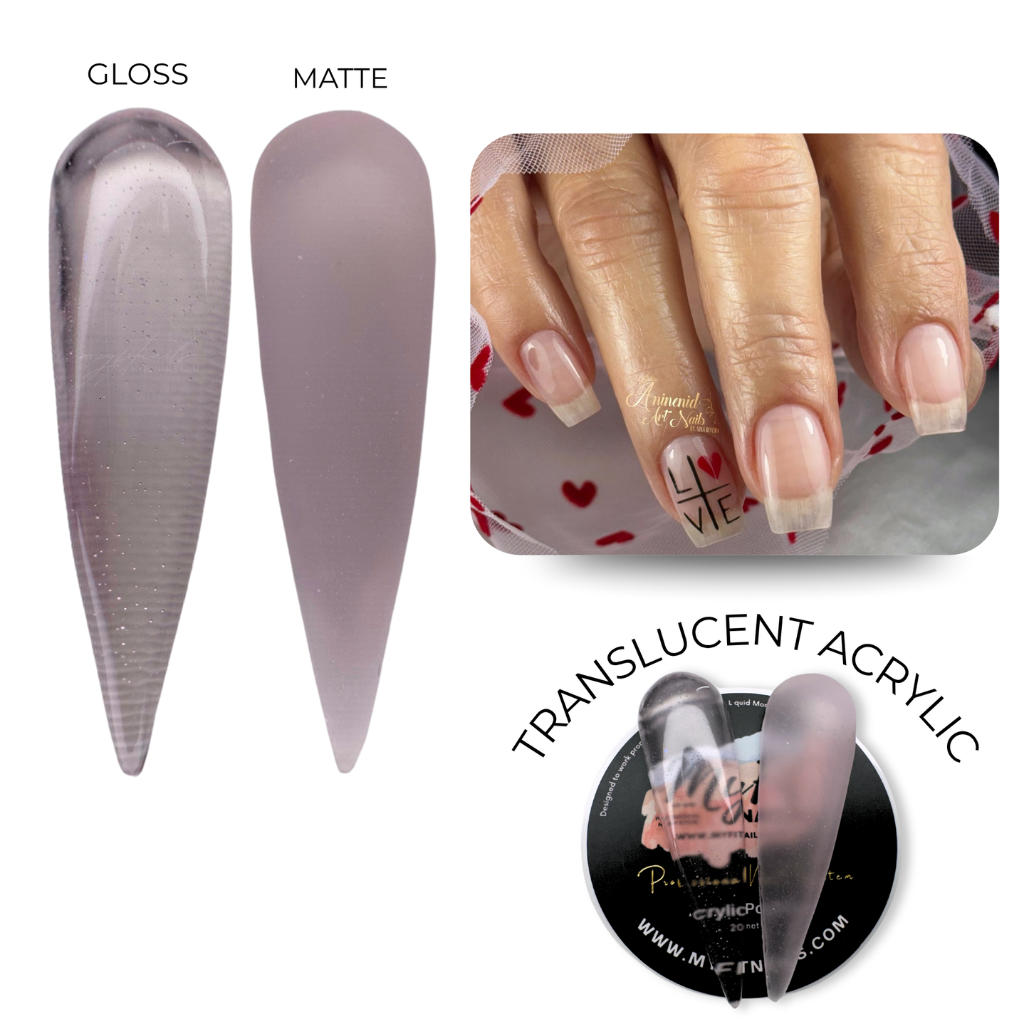 Acrylic System - Natural Rose -Translucent