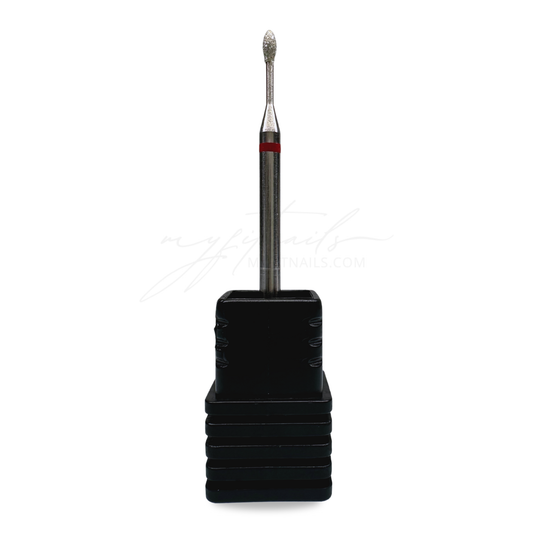 Mini Flame Diamond Nail Drill Bit - Fine (Red)