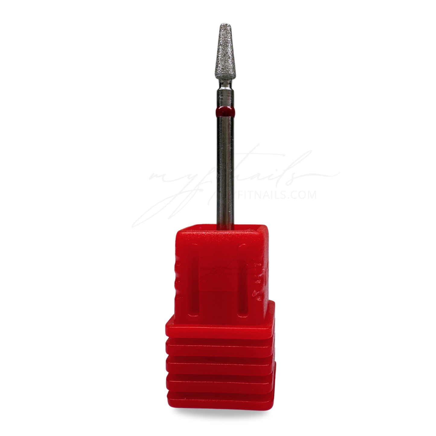Mini Cone Diamond Nail Drill Bit - Fine (Red)