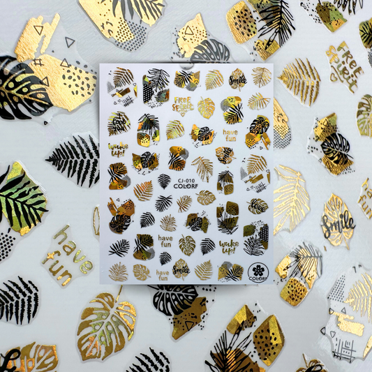 Nail Stickers - Gold Leaf Design