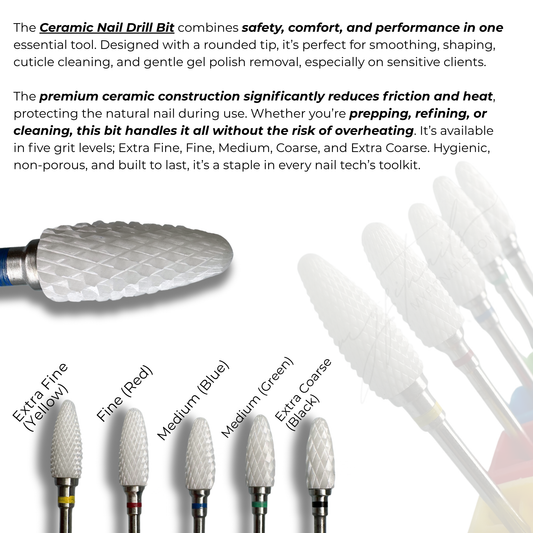 Ceramic Nail Drill Bit - Medium (Blue)