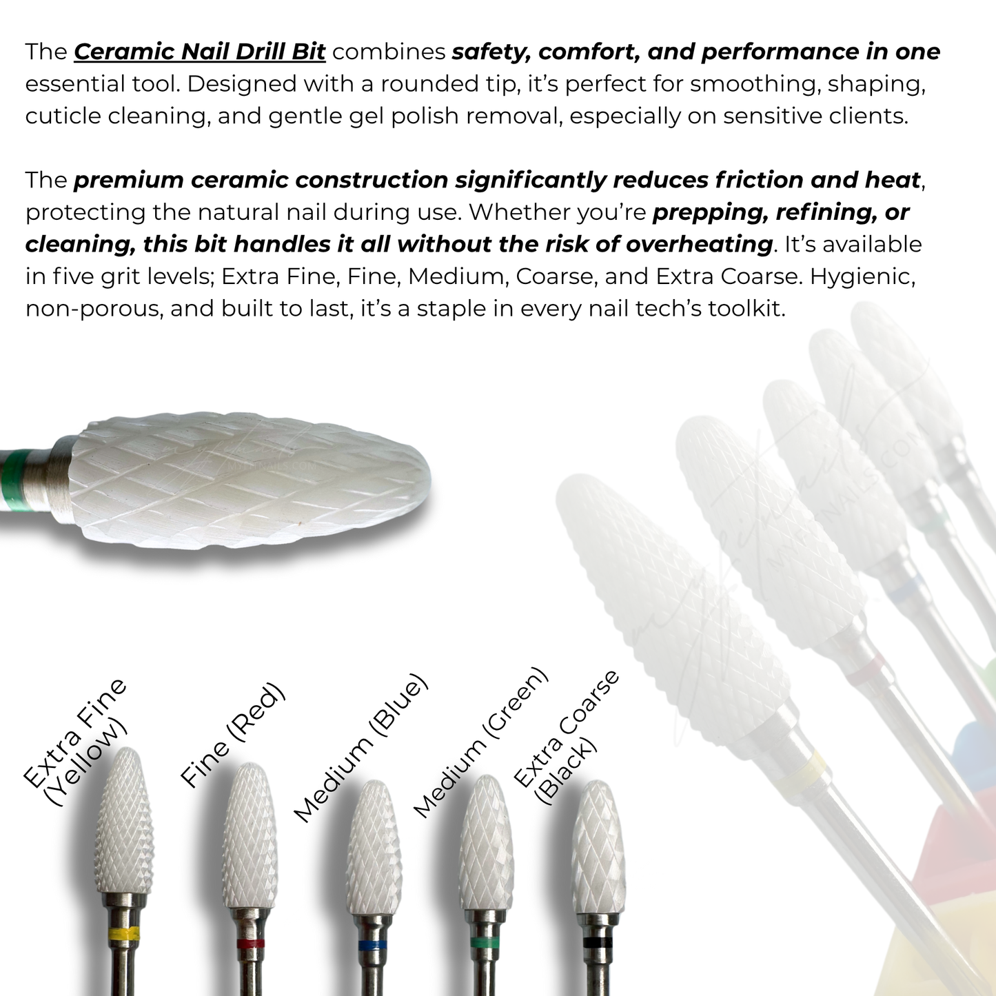 Ceramic Nail Drill Bit - Coarse (Green)