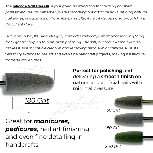 Silicone Nail Drill Bit - 180 Grit