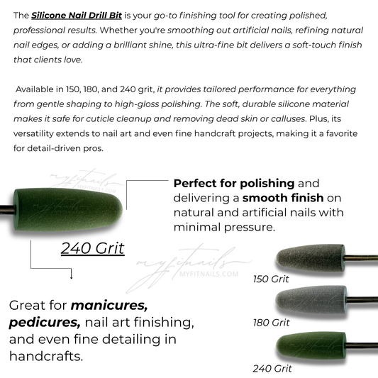 Silicone Nail Drill Bit - 240 Grit