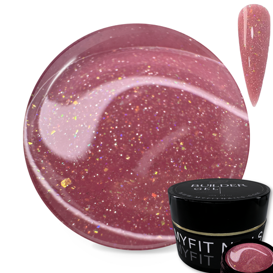 Builder Gel System - Shimmer Blush Mauve Hard Gel - In a Pot