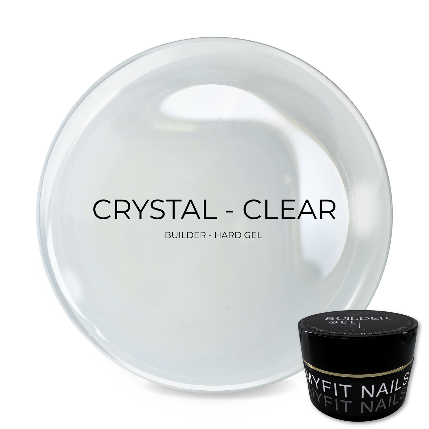 Builder Gel System - Crystal Clear- Hard Gel - In a Pot