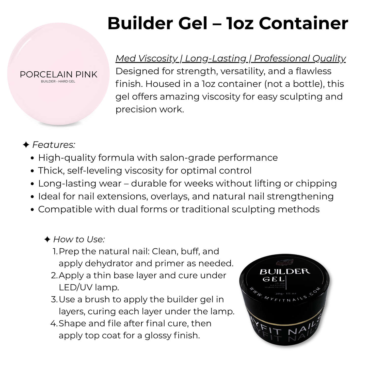 Builder Gel System - Porcelain Pink