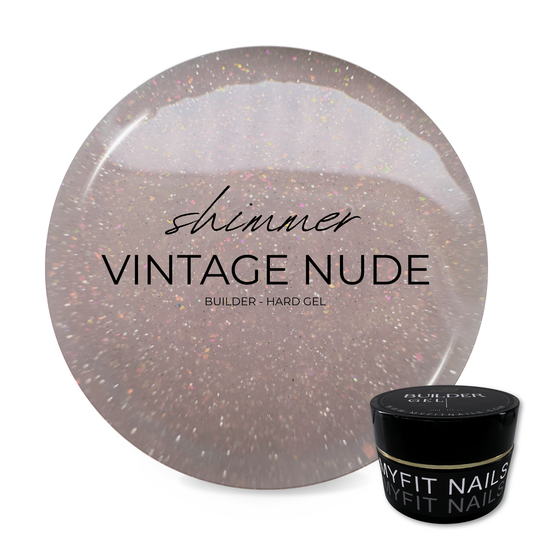 Builder Gel System - Shimmer Vintage Nude - Hard Gel - In a Pot