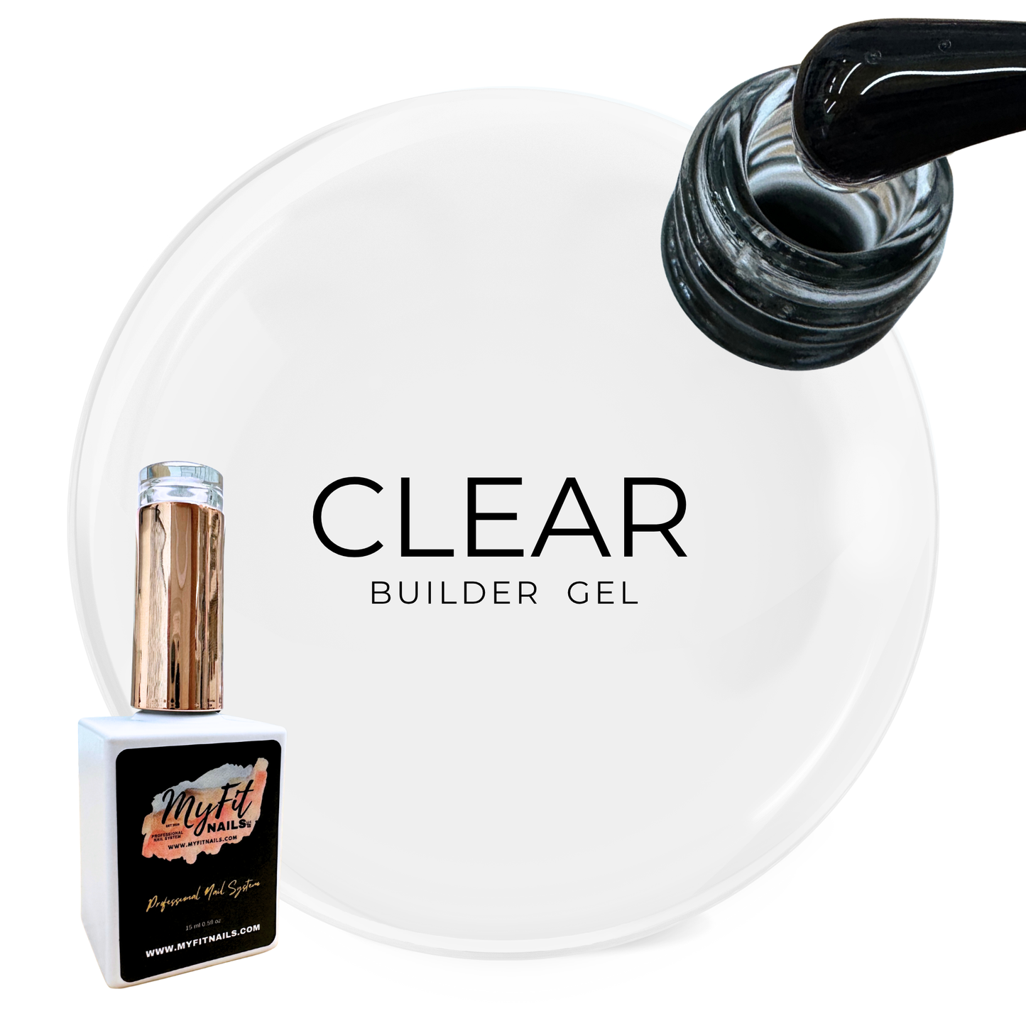 Builder Gel System - Clear - In a bottle