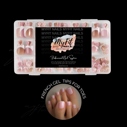 Toe French Gel Tips - Variety Pack