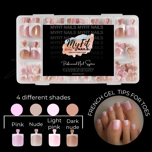 Toe French Gel Tips - Variety Pack