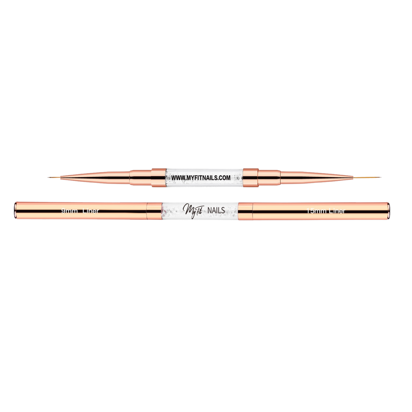 Dual-Ended Liner Nail Art Brush – 9mm + 15mm