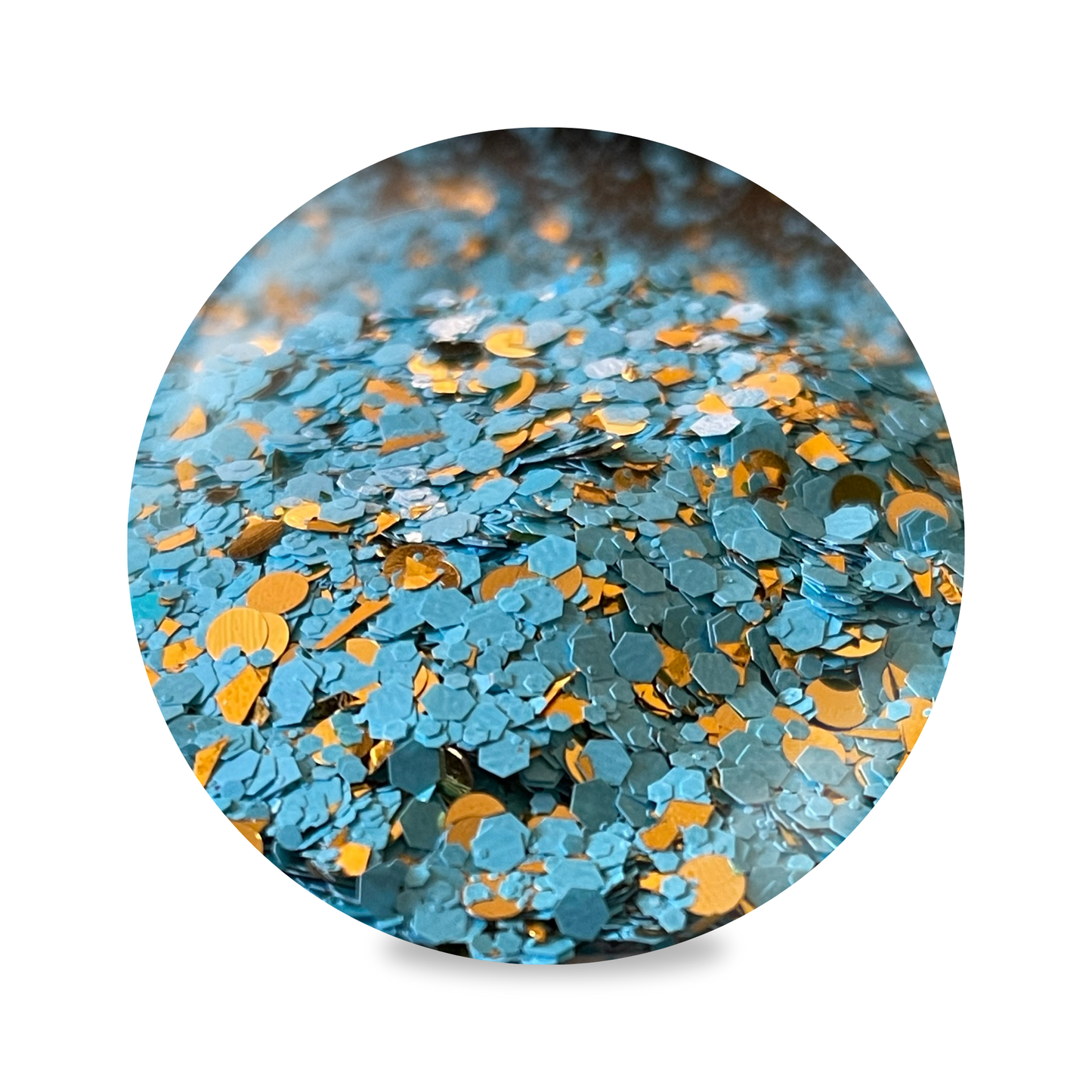 Nail Glitter - Blue Gold #G14