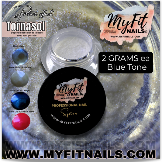 Pearl Effect Nail Powder - Blue Tone #199-A (Translucent)