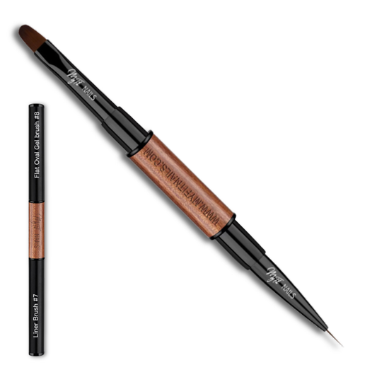 Dual-Ended Oval Brush & 7mm Liner