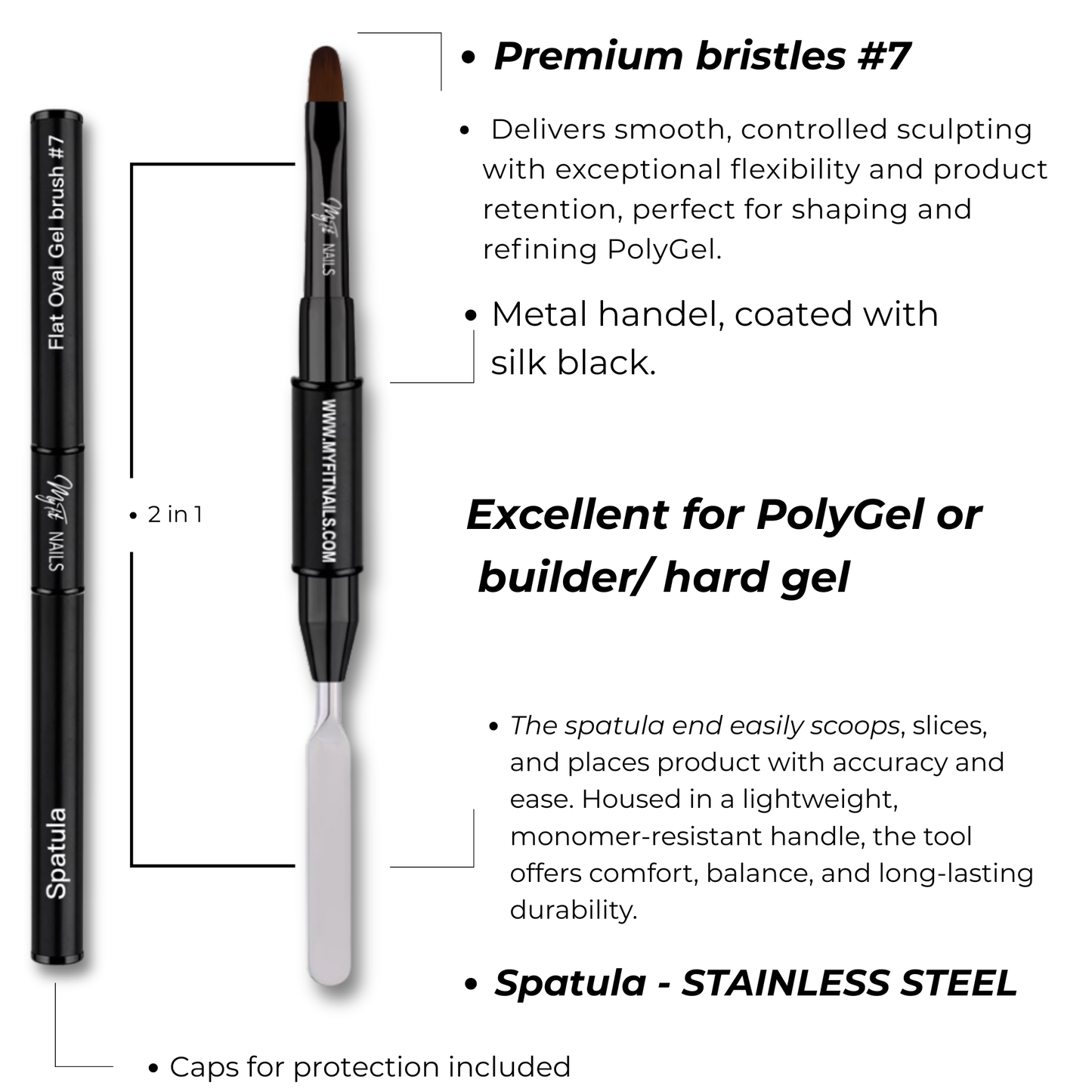 Dual-Ended Oval Brush & Spatula