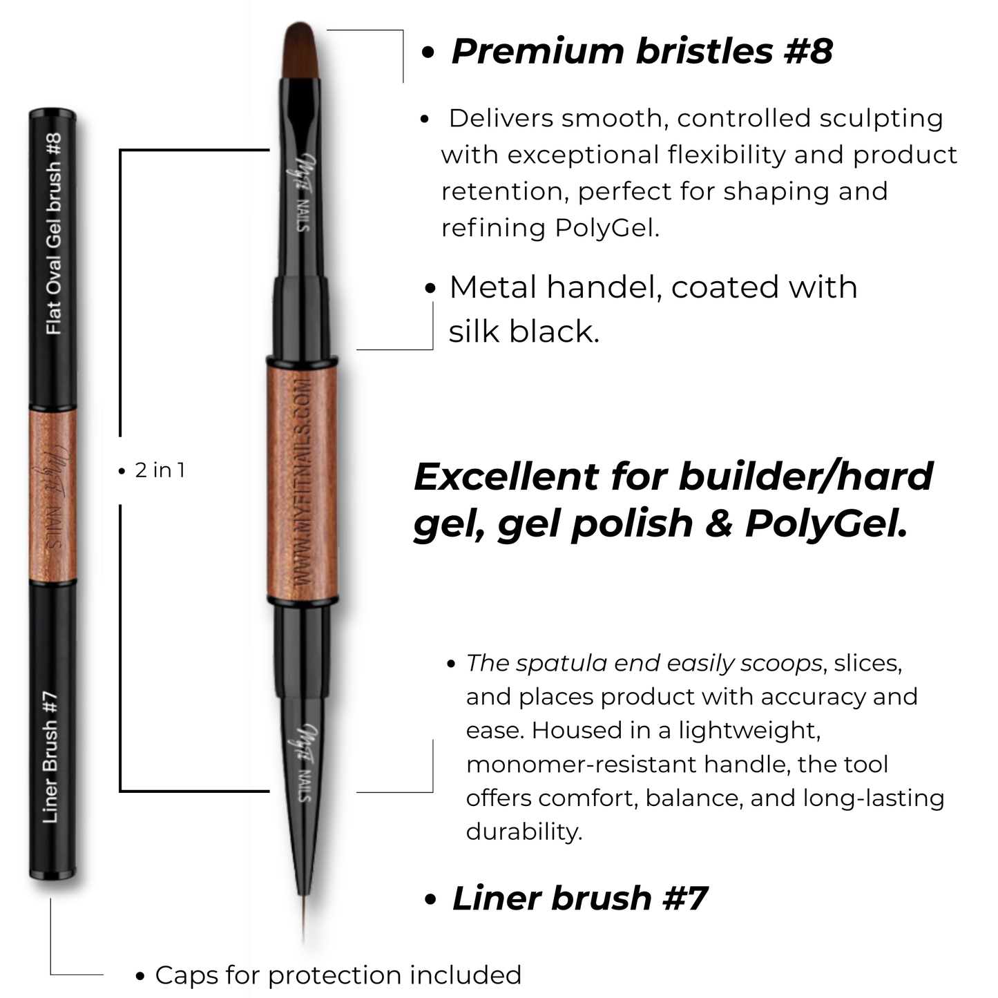 Dual-Ended Oval Brush & 7mm Liner