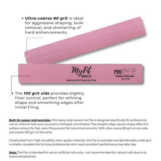 Pro Nail File – 80/100 Grit