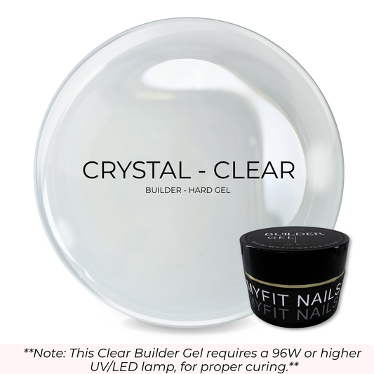 Builder Gel System - Crystal Clear Hard Gel - In a Pot - (UV/LED 96W or Higher Required)