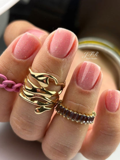 Builder Gel System - Shimmer Blush Mauve Hard Gel - In a Pot