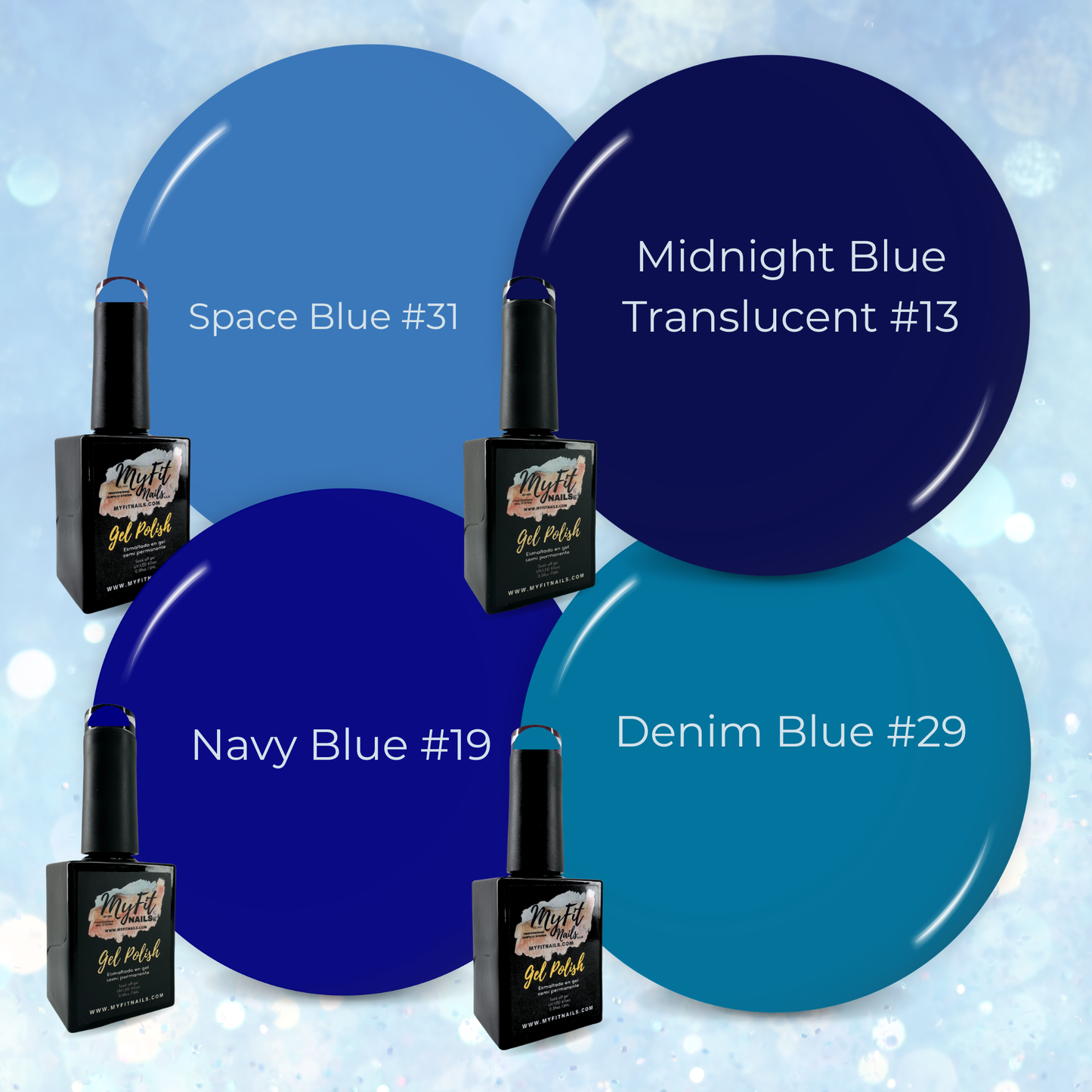 Gel Polish - Bundle Deal - Midnight Tide – #13, #19, #29, #31