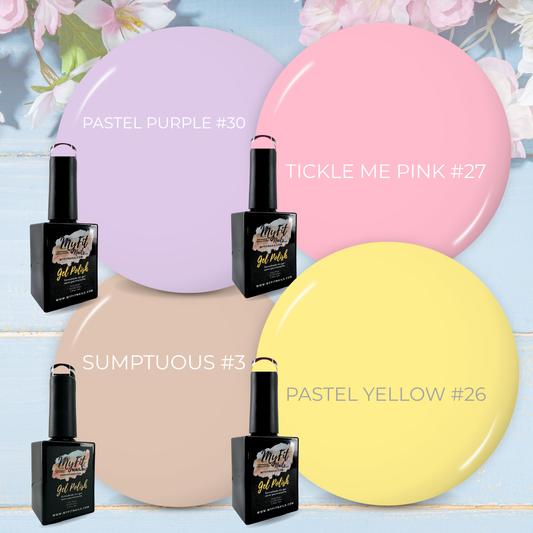 Gel Polish - Pastel Dreams Collection - Bundle deal - #3, #26, #27, #30