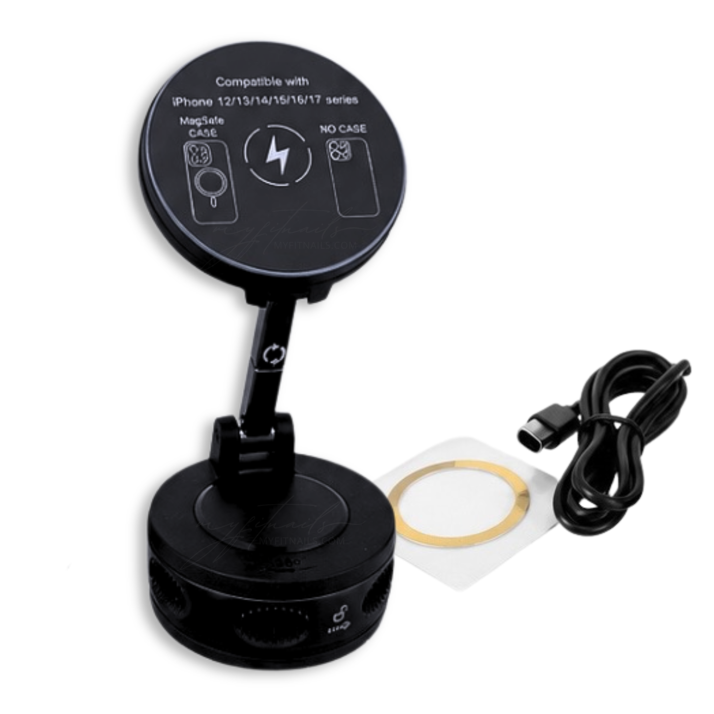 2-in-1 Magnetic Phone Stand & Wireless Charger