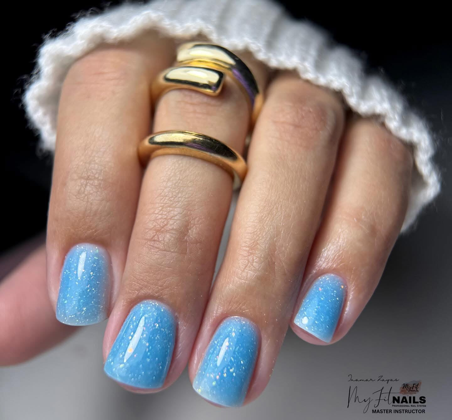 Builder Gel System - Shimmer Sky - Hard Gel - In a Pot