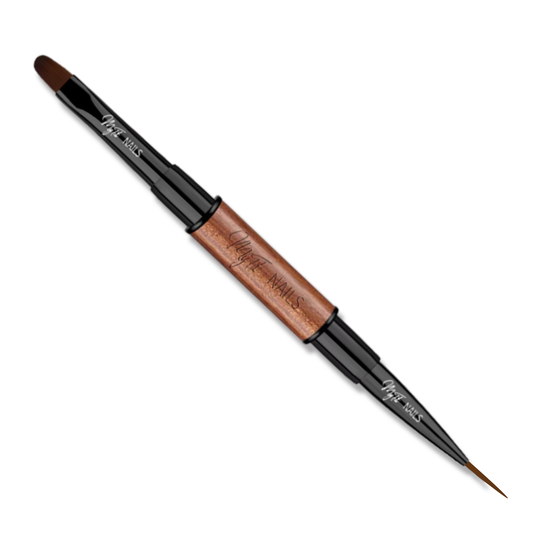 Dual-Ended Flat Long Oval Brush & 12mm Liner