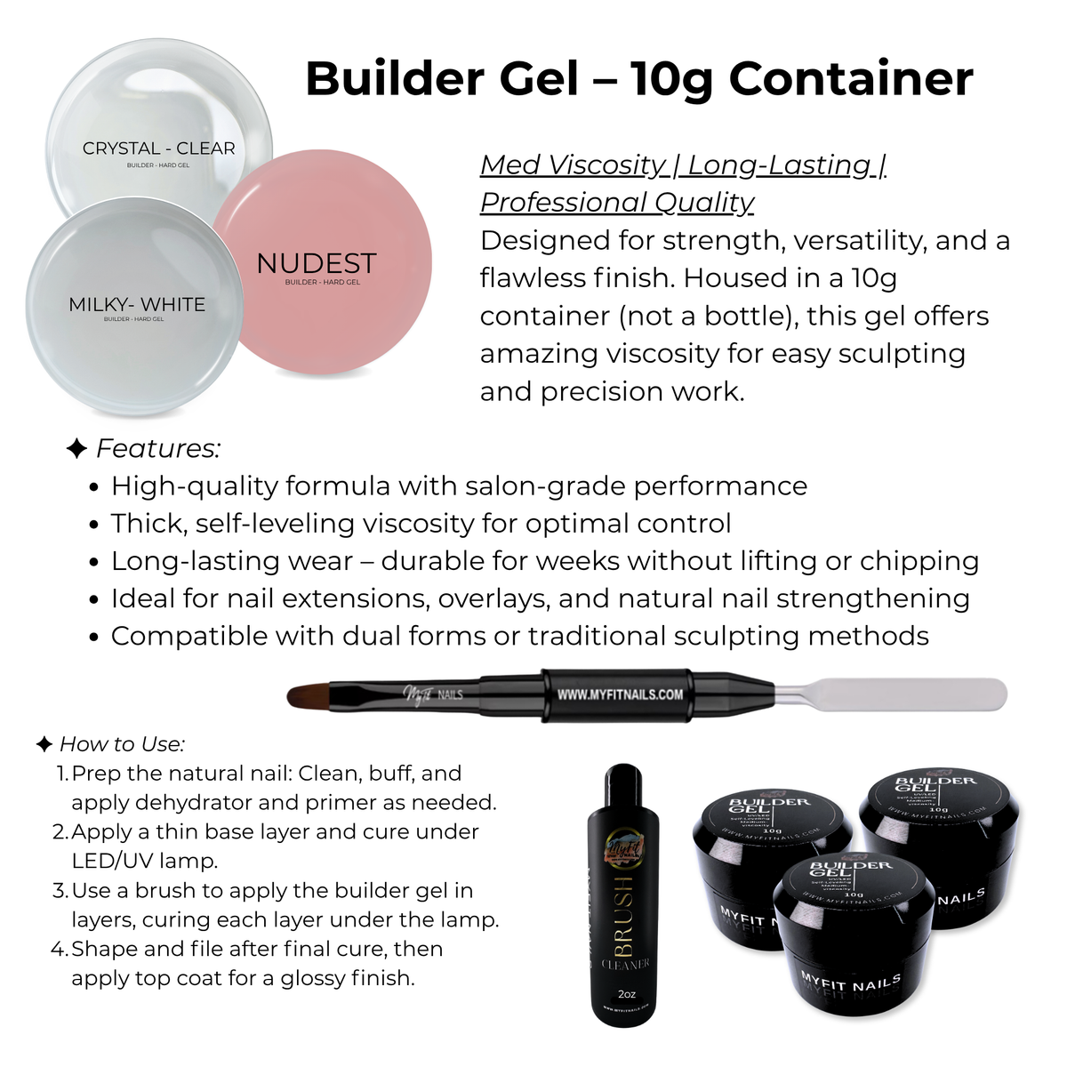 Builder Gel System - Starter Kit 3 - 10g (NEW)