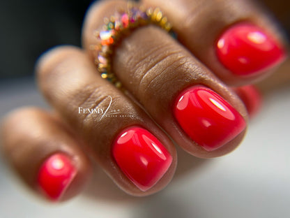 Builder Gel System - Passion Red Hard Gel - In a Pot