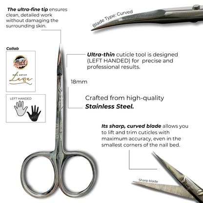 Professional Cuticle Scissors by Laura (Left-Handed)