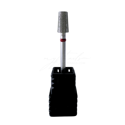 Barrel Diamond Nail Drill Bit - Fine (Red)