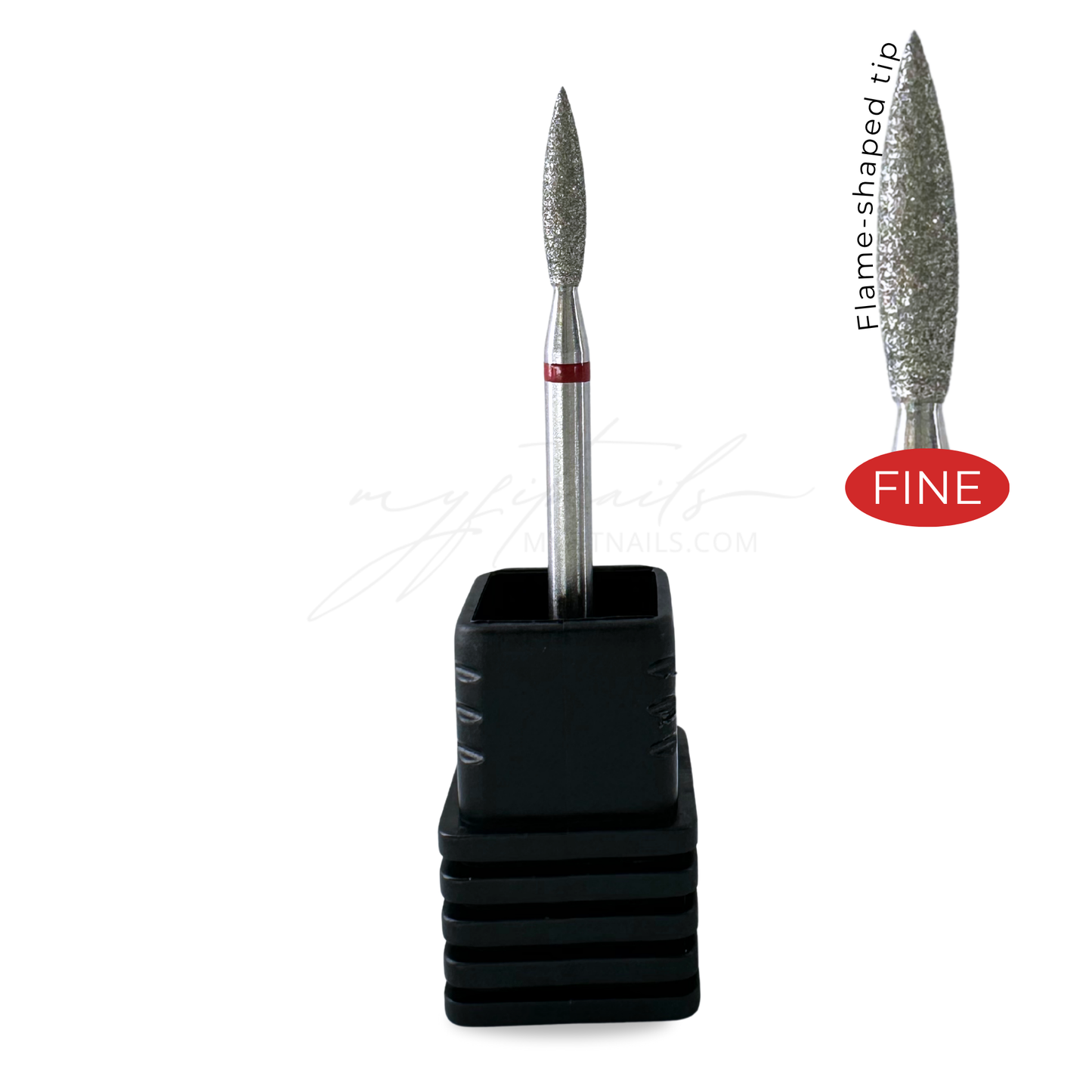 Flame Diamond Cuticle Nail Drill Bit - Fine (Red)