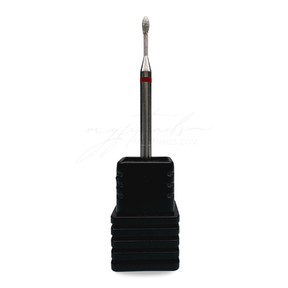 Mini Flame Diamond Nail Drill Bit - Fine (Red)
