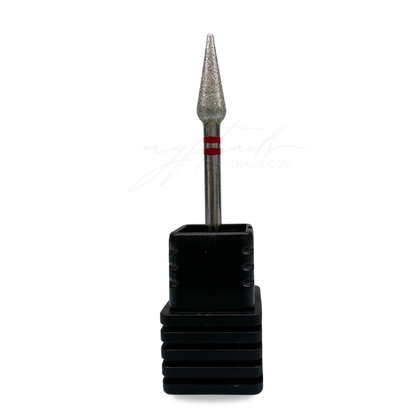 Cone Diamond Nail Drill Bit - Fine (Red)