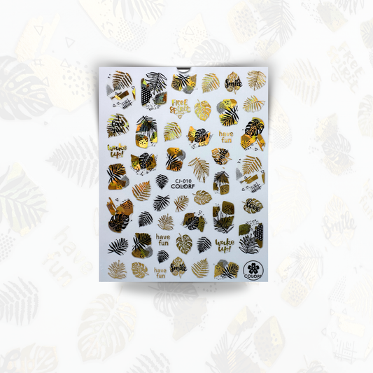 Nail Stickers - Gold Leaf Design