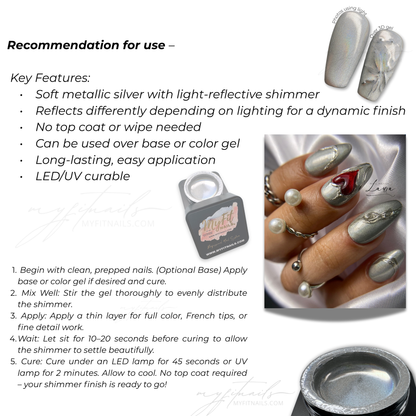 One-Step Metallic Silver Gel – No-Wipe