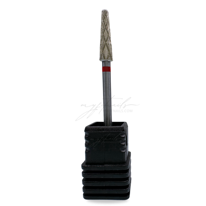 Long Harlequin Cone Nail Drill Bit - Fine (Red)