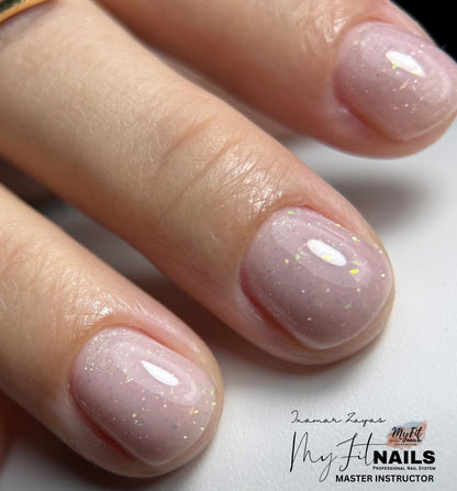 Builder Gel System - French Toupe Shimmer Hard Gel - In a Pot