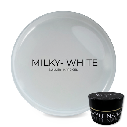 Builder Gel System - Milky White - Hard Gel - In a Pot