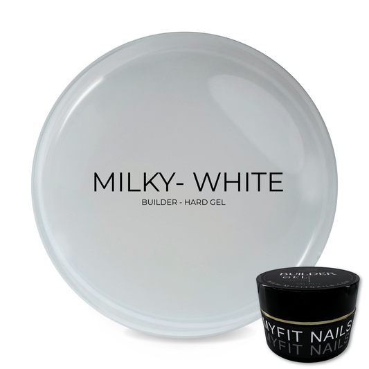 Builder Gel System - Milky White - Hard Gel - In a Pot